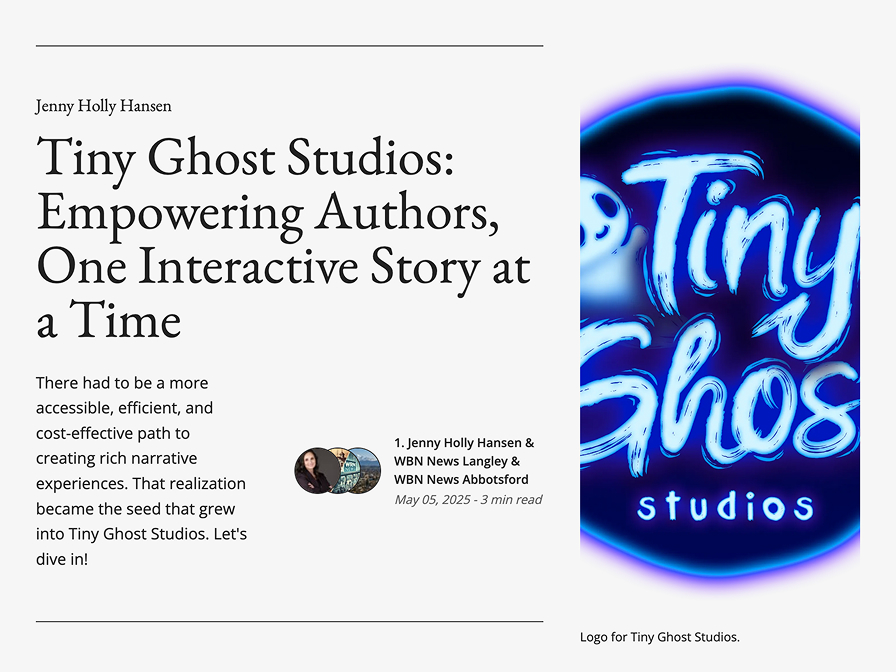 Tiny Ghost Studios: Empowering Authors, One Interactive Story at a Time | WBN News